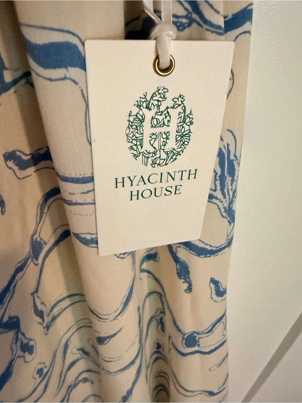 NWT Tuckernuck Hyacinth House Cream & Blue Seaside Sabine Dress - Picture 3 of 5
